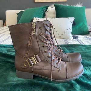 G by Guess Brown Combat Boots